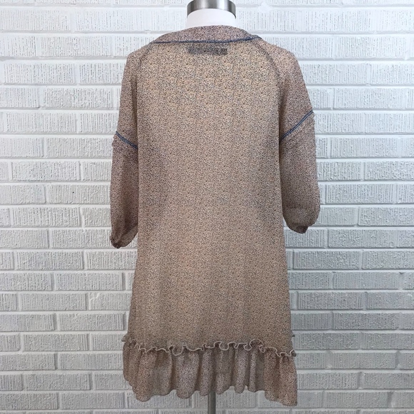 PJK Patrick J Kincaid Peasant Tunic Sheer Dress L - Picture 3 of 8